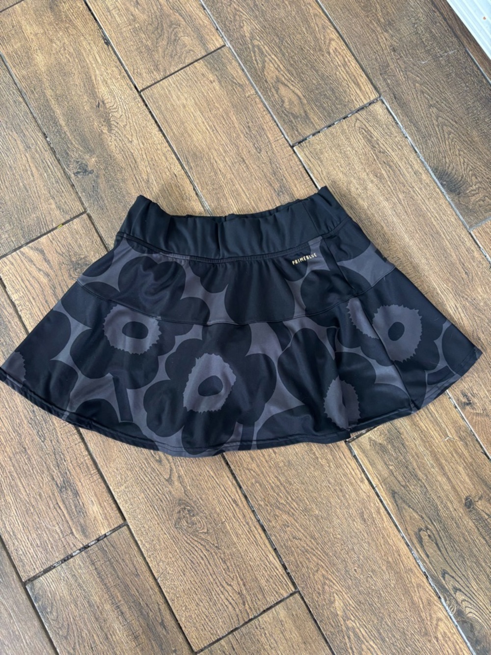 Marimekko Black Floral Skater Skirt